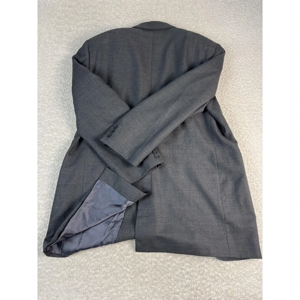 Brooks Brothers Blazer‎ Mens 45 Long Gray 100% Worsted Wool Brooksease Jacket